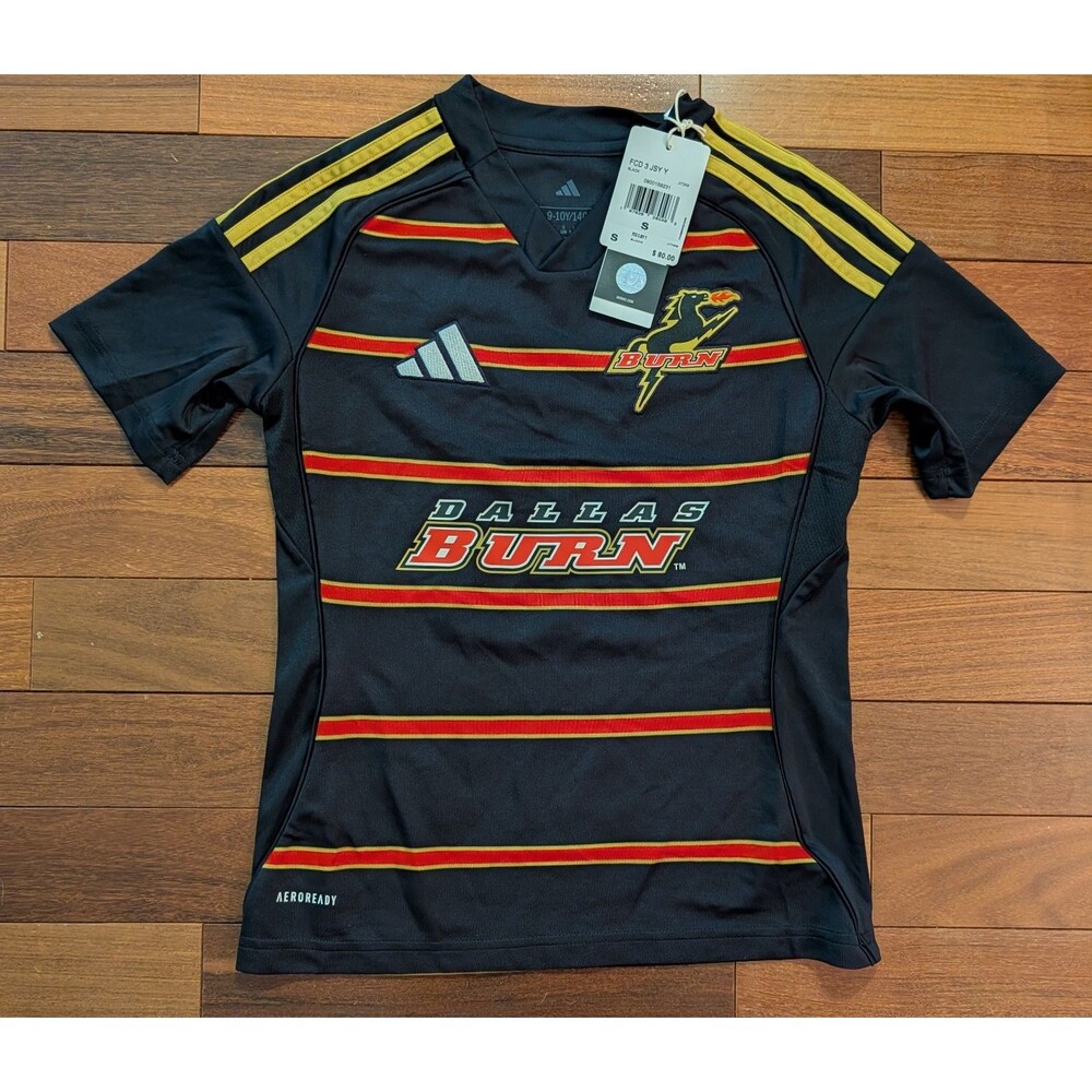 adidas Dallas Burn FCD Retro MLS Youth Size Small Soccer Jersey JI7358 NWT